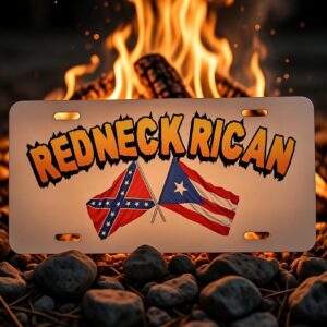 Redneck Rican License Plate