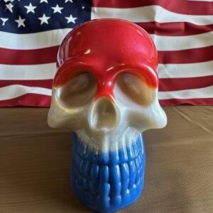 Red, White, and Blue Skull