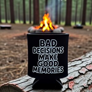 Bad Decisions Make Good Memories Koozie