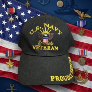 US Veteran Navy Embroidered Hat